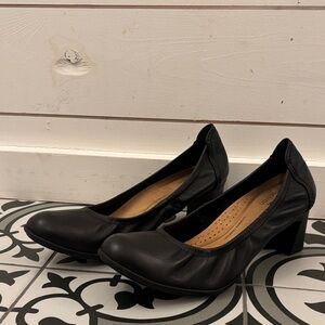 Clarks Black “Leather” Heels